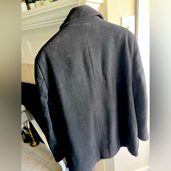 Lauren Ralph Lauren black mens wool pea coat jacket. 44R/l - Picture 6 of 10